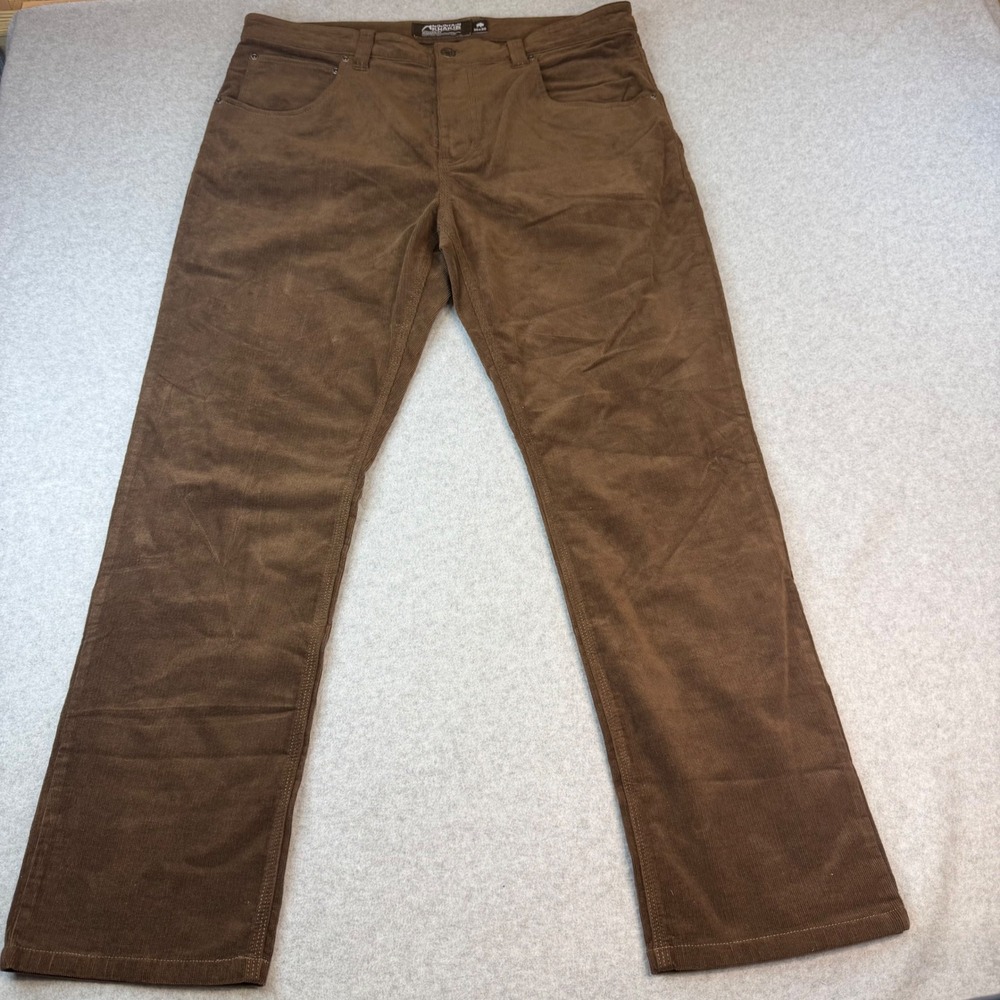 Mountain Khakis Mens Brown Corduroy Pants Modern Fit 36x30 Straight Leg Trousers